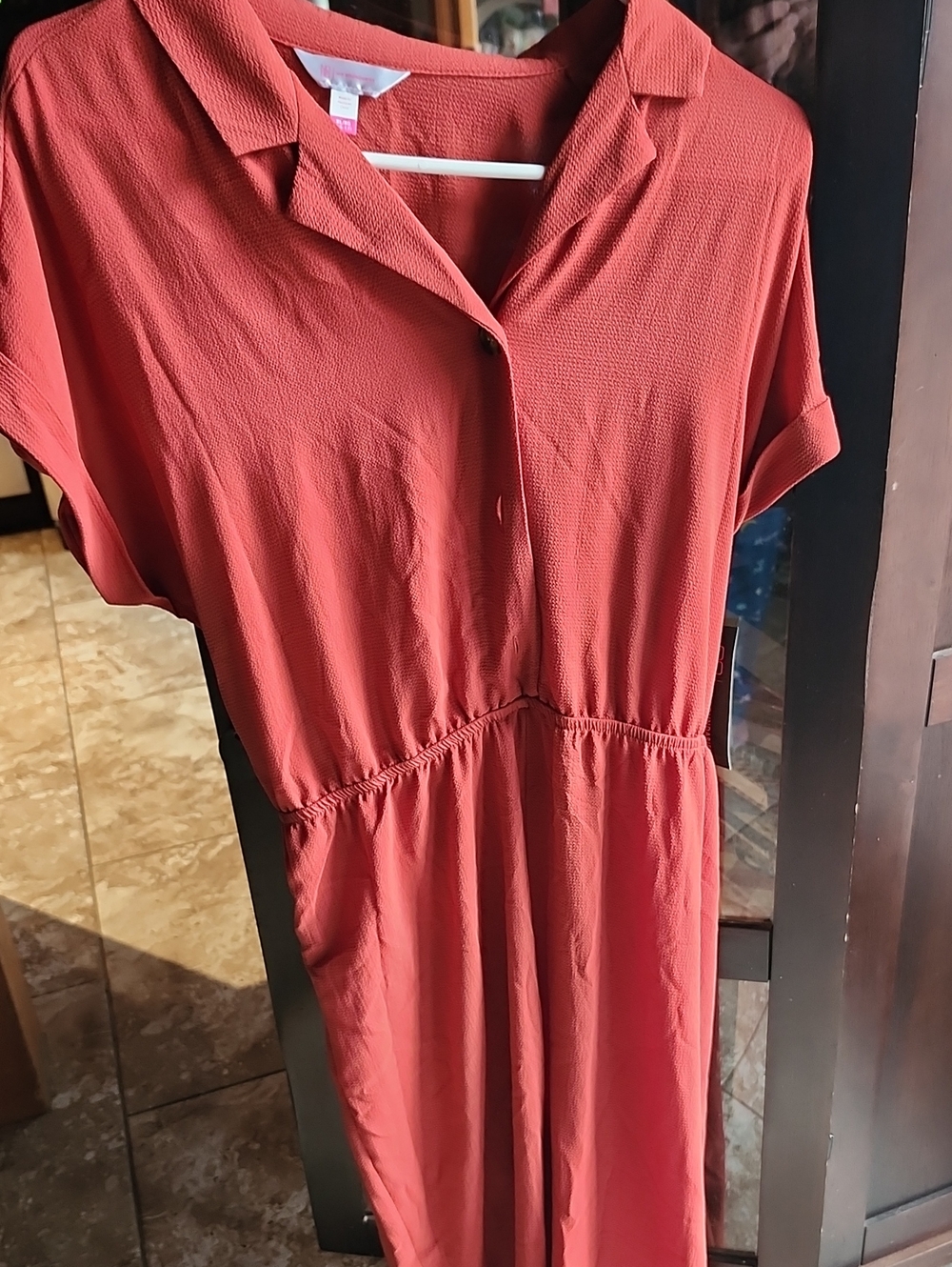 NOBO Coral Red One-Shoulder Jumpsuit